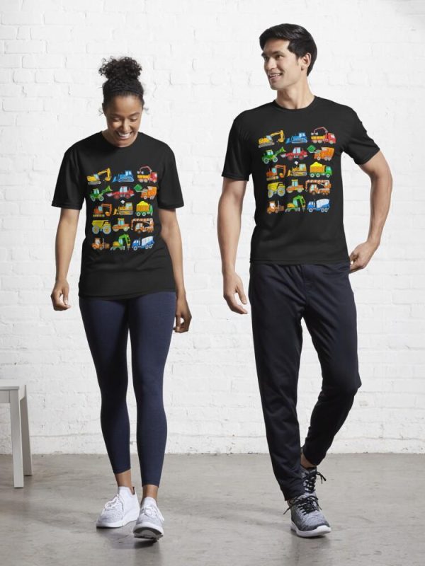 Construction Vehicles Construction Machinery Excavator Trucks Active T-Shirt