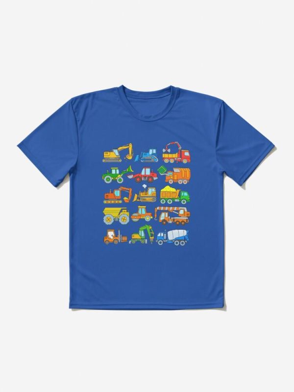 Construction Vehicles Construction Machinery Excavator Trucks Active T-Shirt