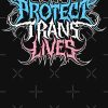 Protect Trans Lives Death Metal Logo Active T-Shirt