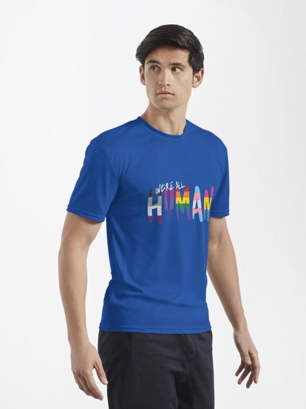Human: handwritten, various flags, v1: stripes Active T-Shirt