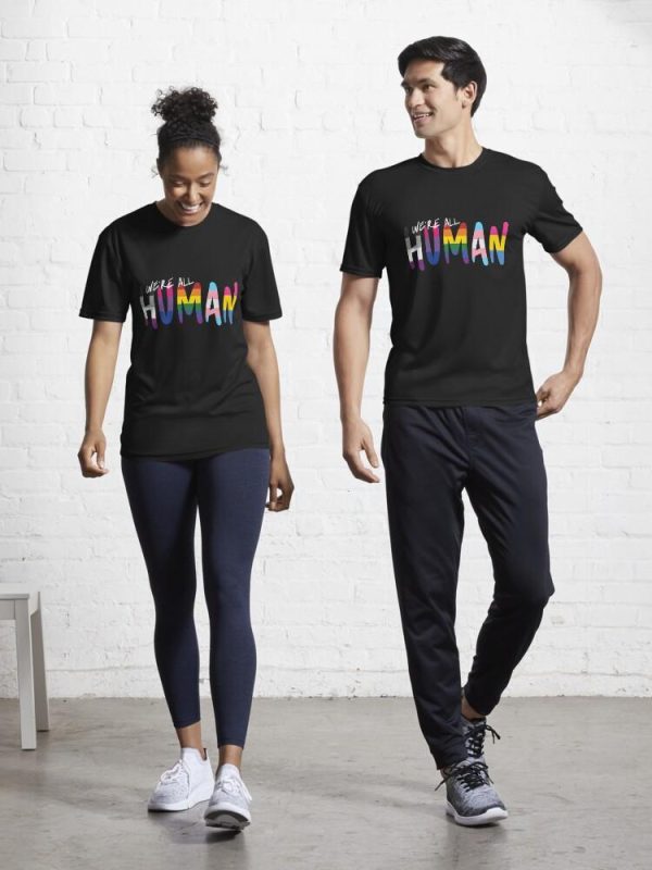 Human: handwritten, various flags, v1: stripes Active T-Shirt
