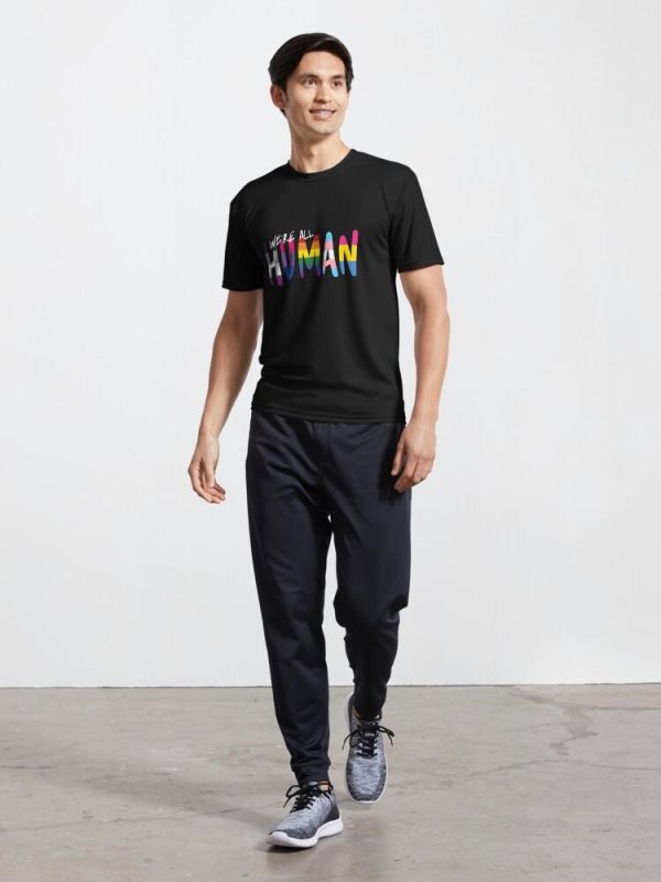 Human: handwritten, various flags, v1: stripes Active T-Shirt