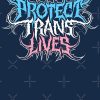 Protect Trans Lives Death Metal Logo Active T-Shirt