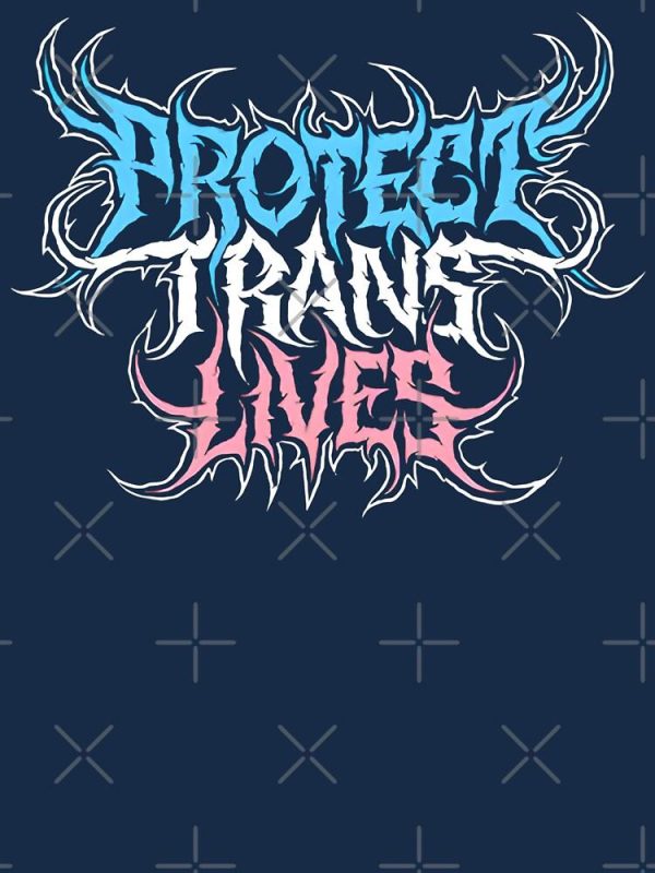 Protect Trans Lives Death Metal Logo Active T-Shirt
