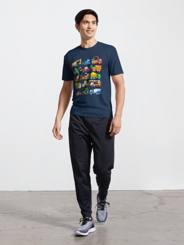 Construction Vehicles Construction Machinery Excavator Trucks Active T-Shirt