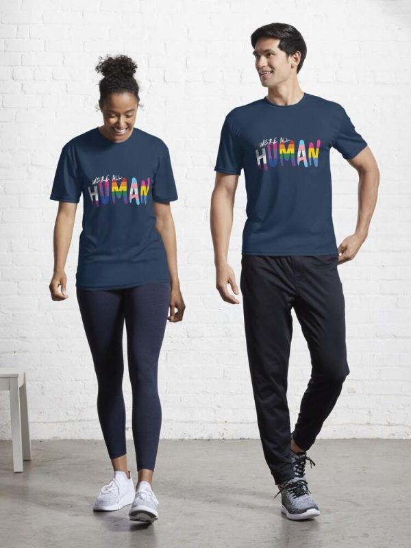Human: handwritten, various flags, v1: stripes Active T-Shirt