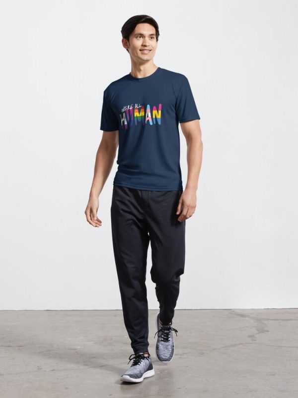Human: handwritten, various flags, v1: stripes Active T-Shirt
