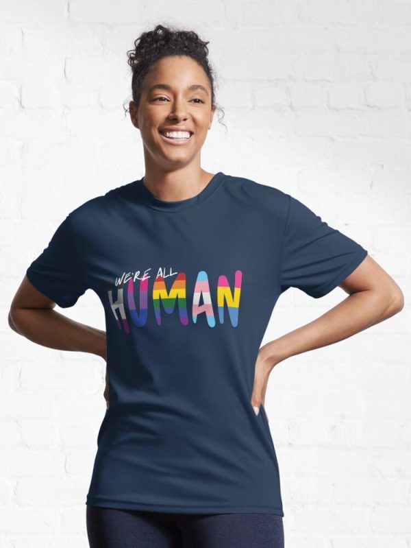 Human: handwritten, various flags, v1: stripes Active T-Shirt