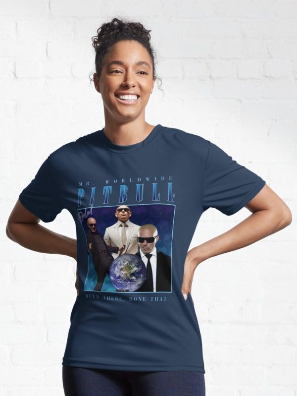pitbull homage shirt (parody) Active T-Shirt